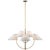 Modern Kate Spade New York for Visual Comfort Signature Kinsley Large Two-Tier Chandelier in Soft Brass with Linen Shades For Sale - Image 3 of 5