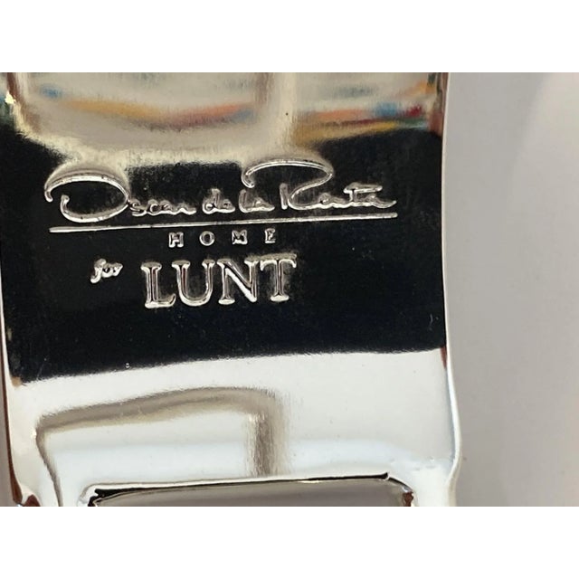 Chrome Oscar De La Renta Home Napkin Rings for Lunt Set of 8 For Sale - Image 8 of 12