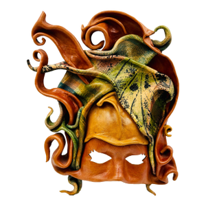Intricate Mythological Maenad/Bacchae-Themed Handcrafted Leather Wall Sculpture