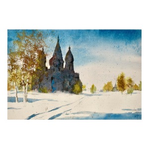 William Jack Laycox "North Of Turku" Finland C. 1960 Painting