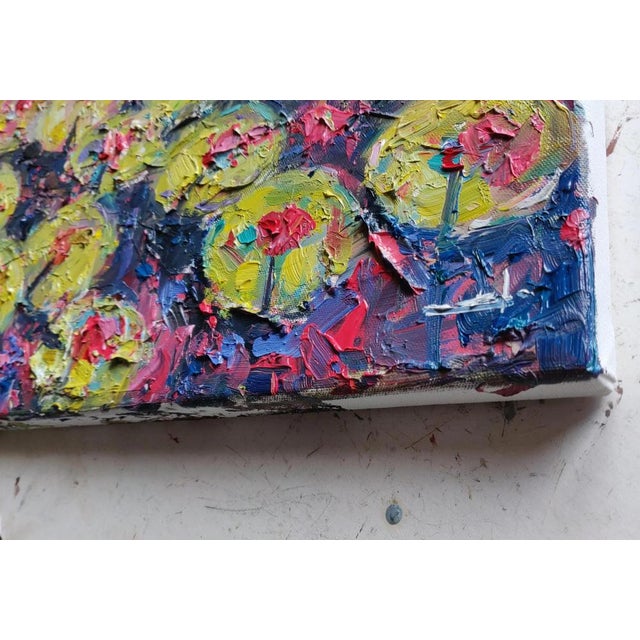 Contemporary Vivek Mandalia, Original Lily Pads, Oil on Canvas For Sale - Image 3 of 4