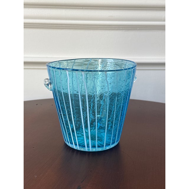 Venini 1970s Petite Venini Murano Glass Ice Bucket For Sale - Image 4 of 7