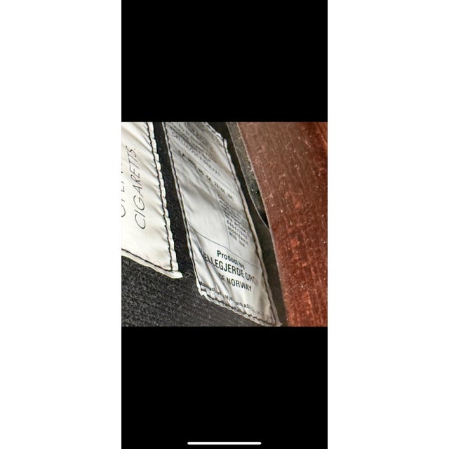 Vintage Norwegian Leather Lounge Chair & Ottoman For Sale - Image 11 of 11