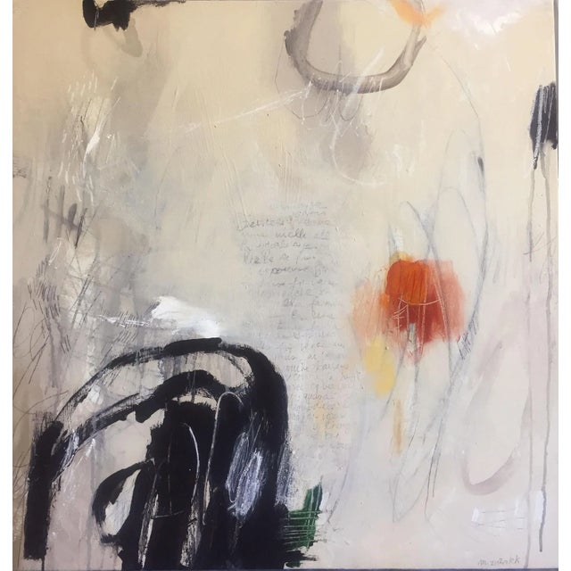 Modern Organic Painting “Sing Your Heart Out to All Dark Matter” Abstract Painting Mixed Media by Michele Zuzalek For Sale