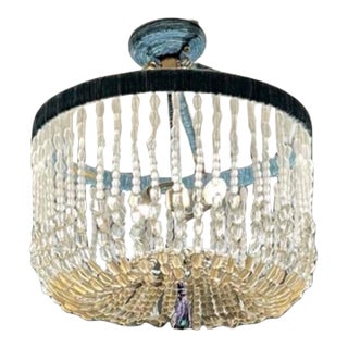 Serena & Lily Seychelles Flush Mount Chandelier – 18” – Excellent Condition For Sale