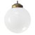 White Large Vintage Pendant Light in White Opaline Glass For Sale - Image 8 of 8