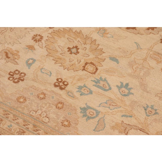 1990s 1990s Oriental Ziegler Beige Brown Hand-Knotted Wool Rug - 9'11'' X 13'9'' For Sale - Image 5 of 8