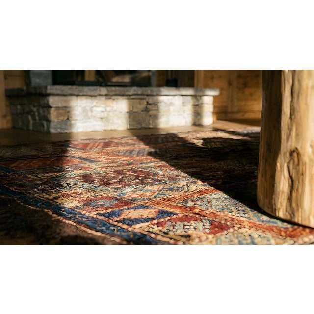 1880s Multi Geometric Rustic Antique Caucasian Verneh Flat-Weave Carpet 5'6" X 7'10" Wool Rug For Sale - Image 15 of 15