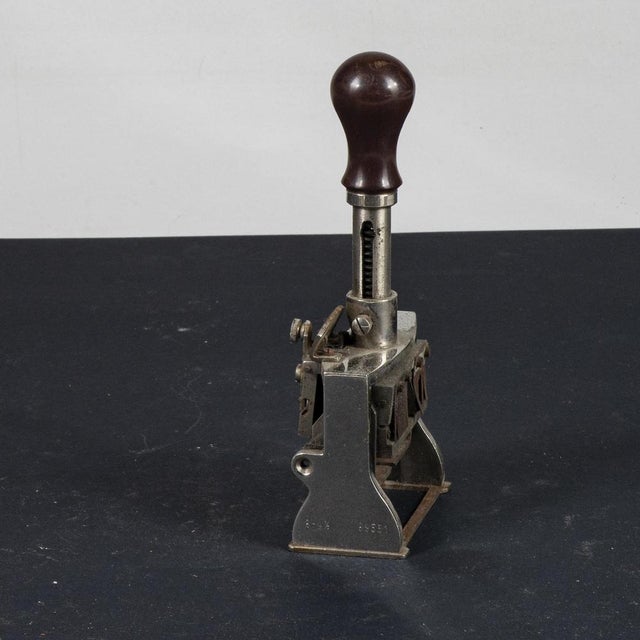 Vintage Plastic and Metal Number Stamp For Sale - Image 6 of 10