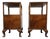 Vitnage Art Deco Burr Walnut Bedside Tables, 1930s, Set of 2 For Sale