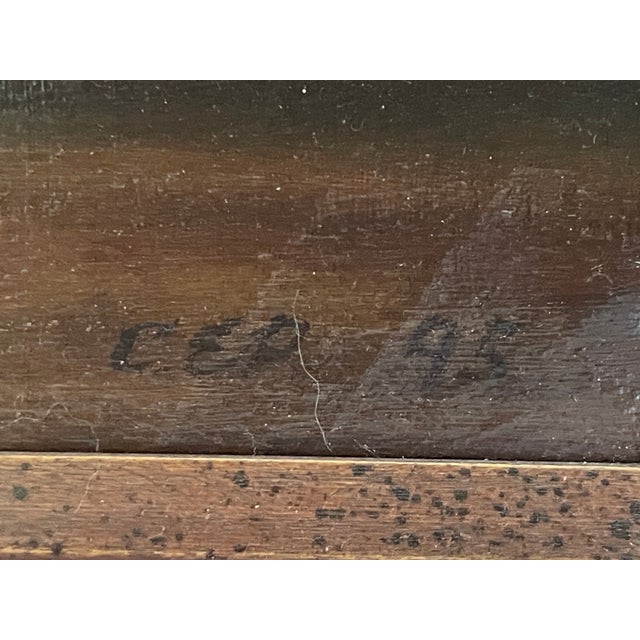 Brown Oil on Canvas Still Life With Apples & Bottles, Chester E. Pennington, 16" X 20" For Sale - Image 8 of 11