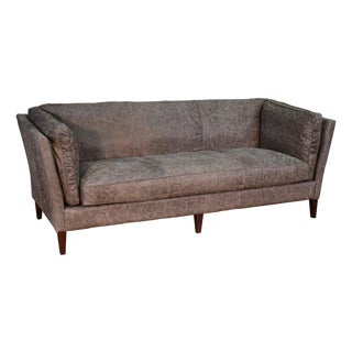 Kenmore Leather Sofa - Grey For Sale