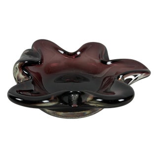 Modernist Bordeaux Murano Glass Centerpiece, 1970s For Sale