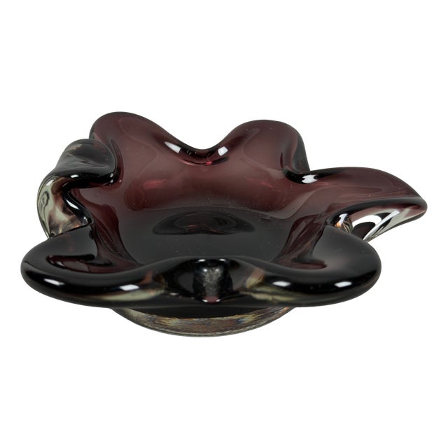 Modernist Bordeaux Murano Glass Centerpiece, 1970s For Sale