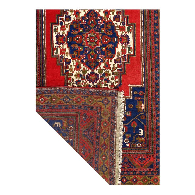 Traditional Pasargad DC Fine Hand Knotted Vintage Kazak Rug For Sale - Image 3 of 3