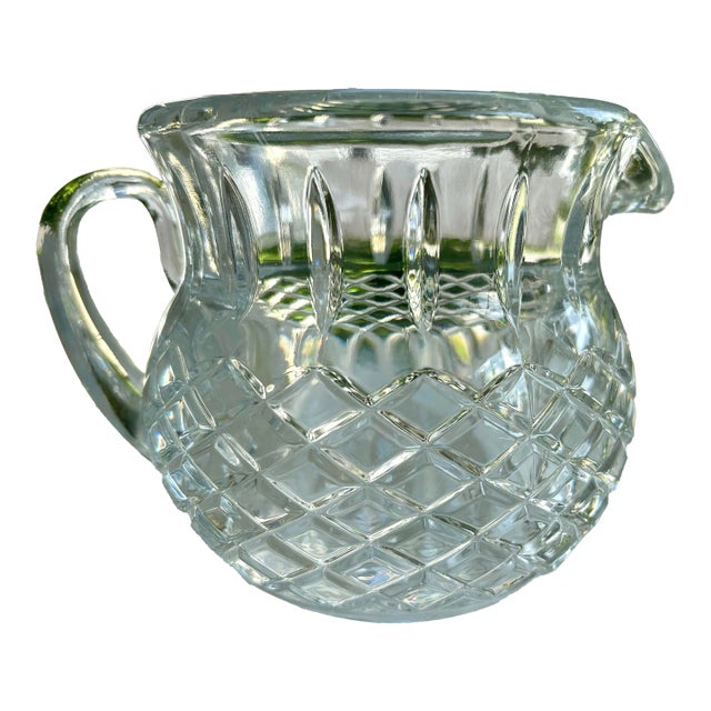 Small Crystal Cut Glass Pitcher For Sale