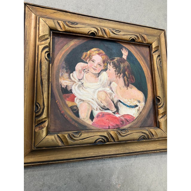 1950s "The Calamady Children," After Frames Sir Thomas Hand Painted Signed For Sale - Image 4 of 7