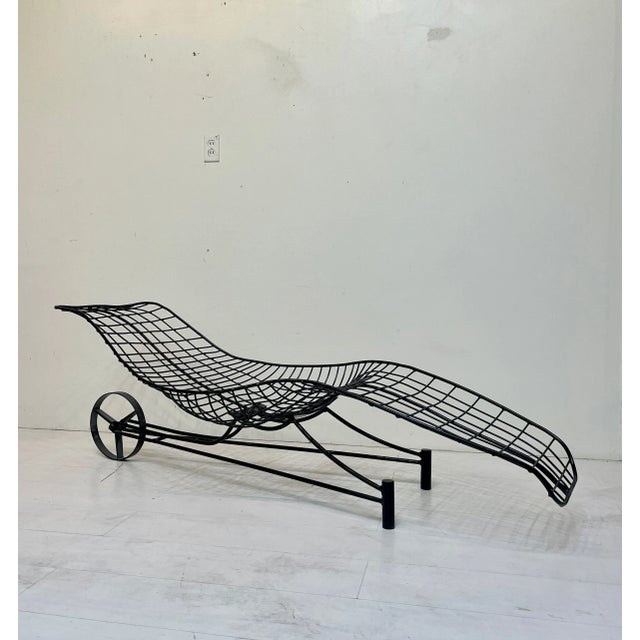 Metal 1950s Capricorn Style Outdoor Patio Chaise Attributed to Vladimir Kagan For Sale - Image 7 of 7