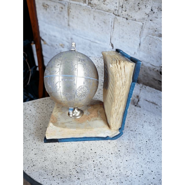 Sphere Globe Bookend with Secret Compartment For Sale - Image 6 of 6