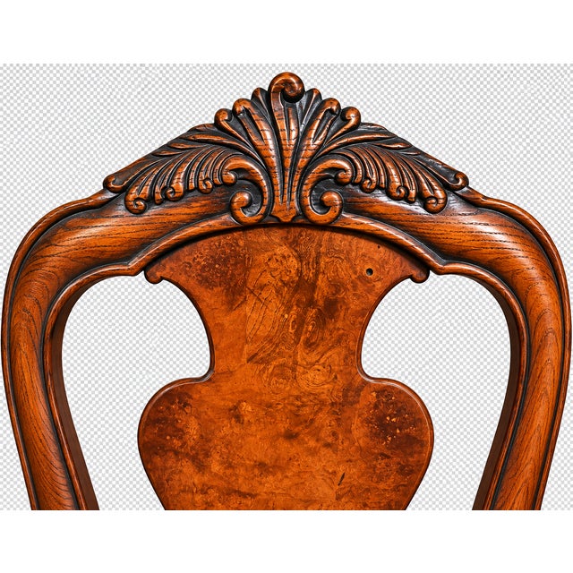 Matching Pair of Original American Drew Grand Revival-Russet Splat-Back Arm Chairs, Model 132-637. For Sale In Kansas City - Image 6 of 12