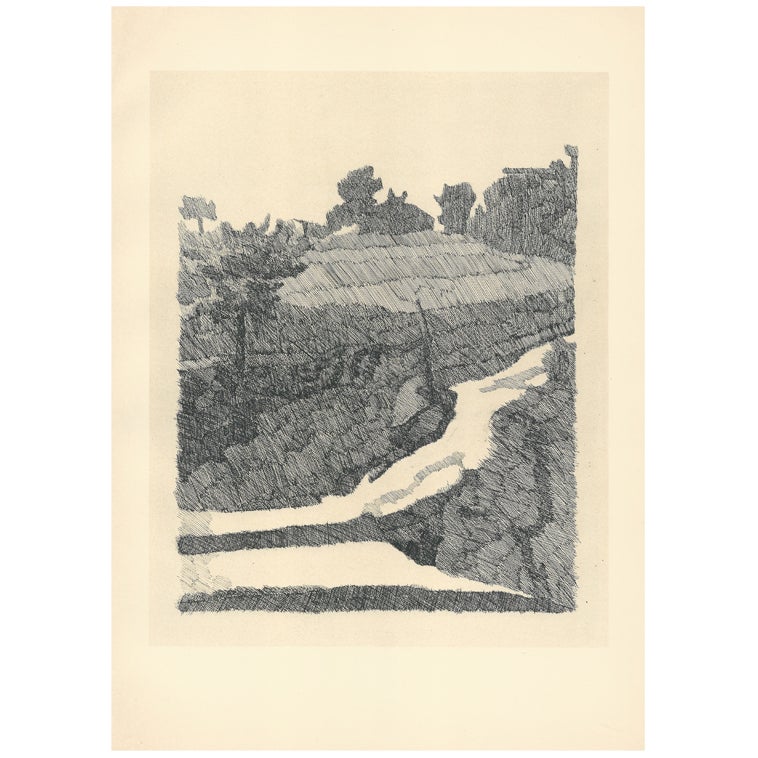 Giorgio Morandi, Grizzana Landscape, 1932-1957, Lithograph | Chairish