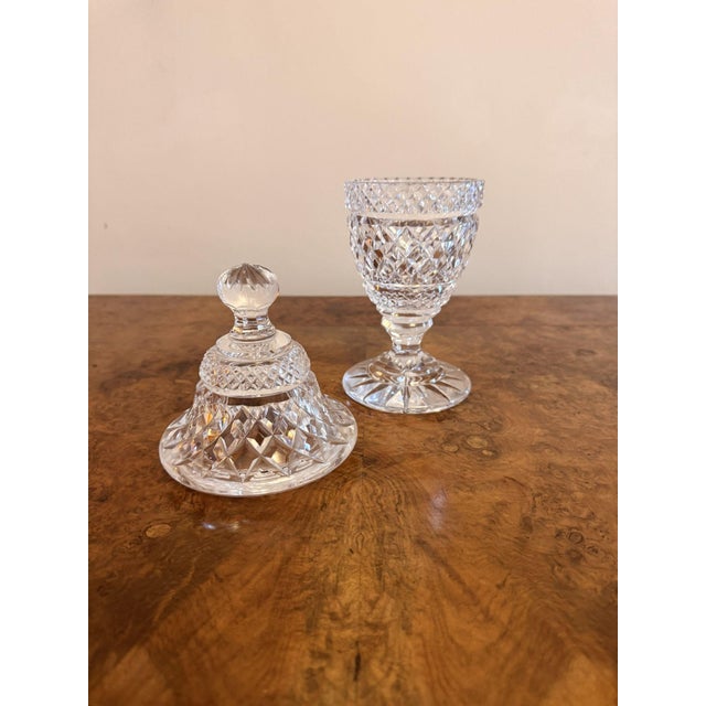 Antique Edwardian Cut Glass Lidded Jars, 1900, Set of 2 For Sale - Image 3 of 6