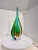 Emerald Mid-Century Modern Murano Style Teardrop Art Glass Sculpture For Sale - Image 8 of 8