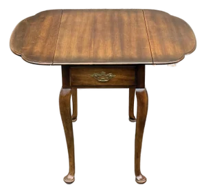Late 20th Century Statton Georgian Dropleaf End Table