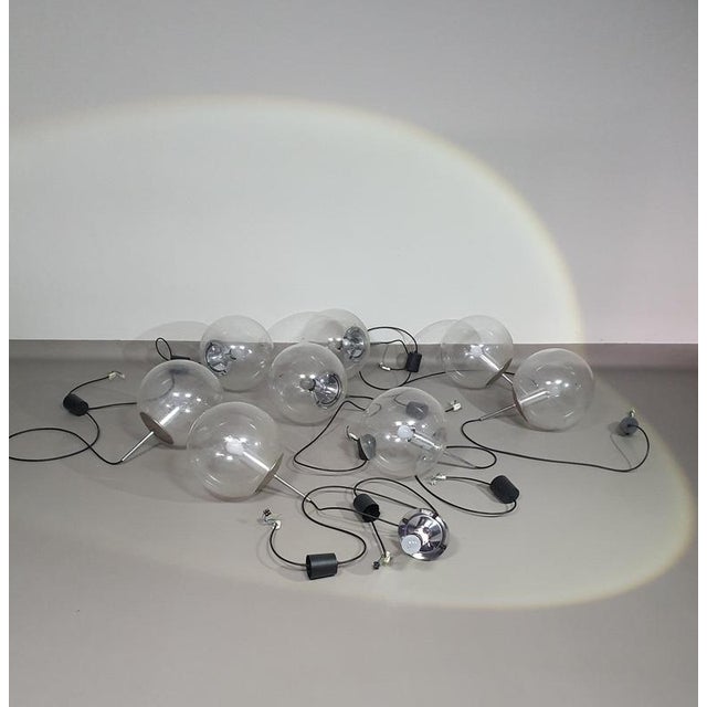 Glass Large Model 4103 Ball Pendants from Glashütte Limburg, 1960s, Set of 10 For Sale - Image 7 of 7