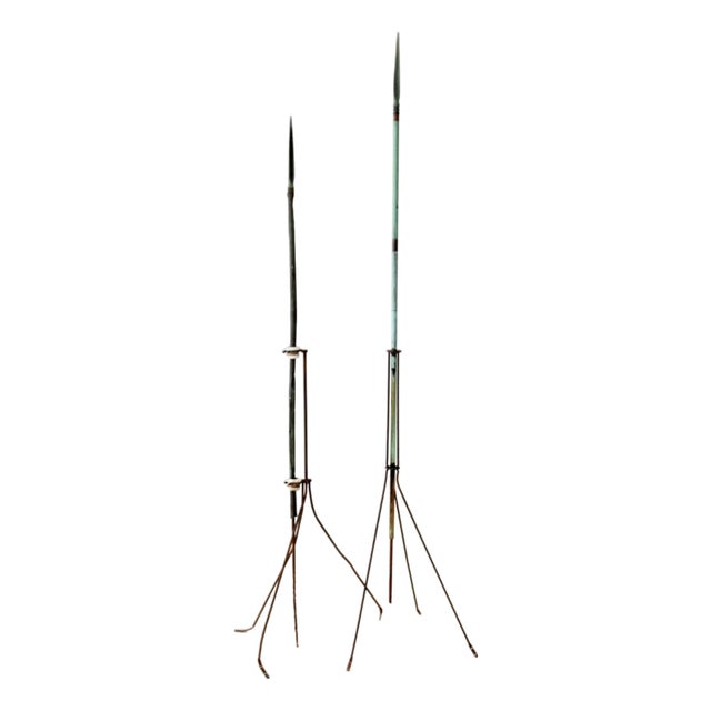 Antique American Lightning Rods Pair For Sale