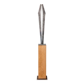 Signes Wall Sculpture in Natural Steel by Jean-Baptiste Van Den Heede For Sale