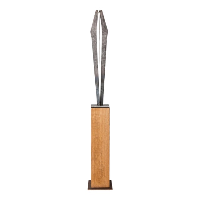 Signes Wall Sculpture in Natural Steel by Jean-Baptiste Van Den Heede For Sale