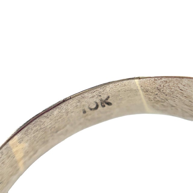 Vintage Art Deco Solid Gold Red Stone Ring, Size 6.75 For Sale - Image 10 of 10