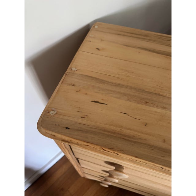 Brown Late 19th Century Scrubbed Pine Chest of Drawers For Sale - Image 8 of 9