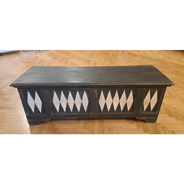 Poplar Lacquered Chest, 1890s, in Restored conditions. Designed 1890 to 1919