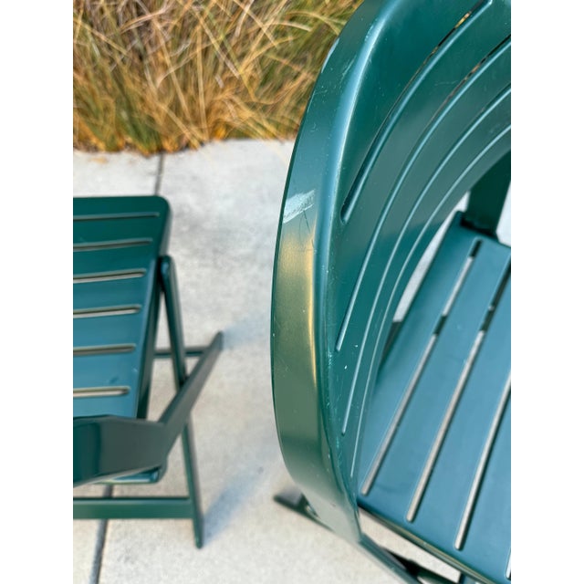 Ikea 1993 Vintage Niels Gammelgaard For Ikea Green Folding Chairs - A Pair For Sale - Image 4 of 12