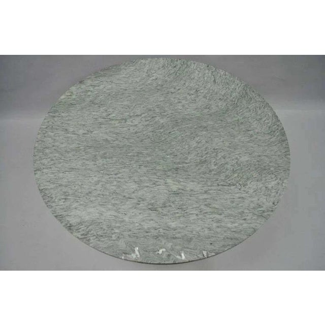 Early 20th Century Early 20th Century French Empire Round Marble Top Corinthian Column Wood Pedestal Base Coffee Table For Sale - Image 5 of 9