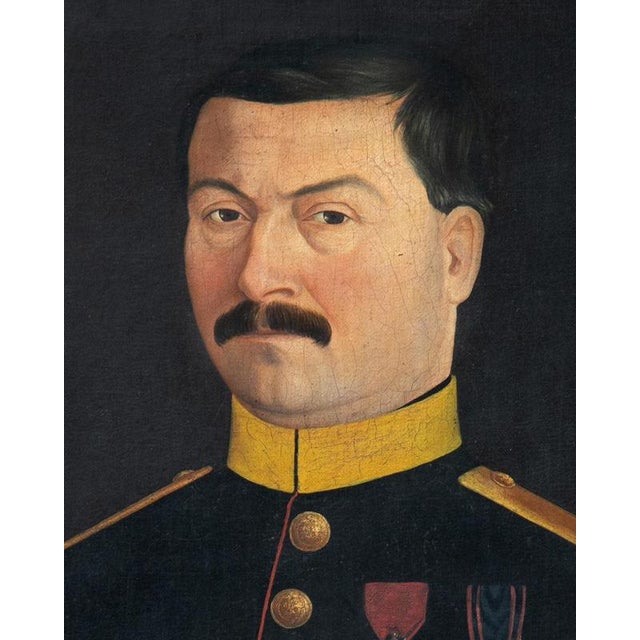 19th Century Portrait of a French Army Officer with a Great Moustache, 1860s, Oil Painting on Canvas, Framed For Sale - Image 5 of 13