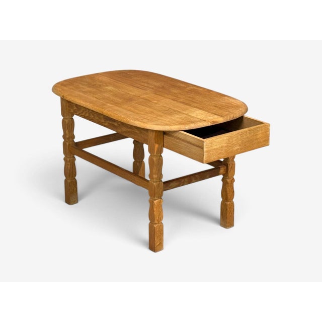 Wood Henning Kjaernulf Style, Side Table, Oak, Denmark, 1970s For Sale - Image 7 of 11