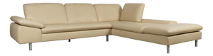 Cream Leather Corner Sofa from Loop