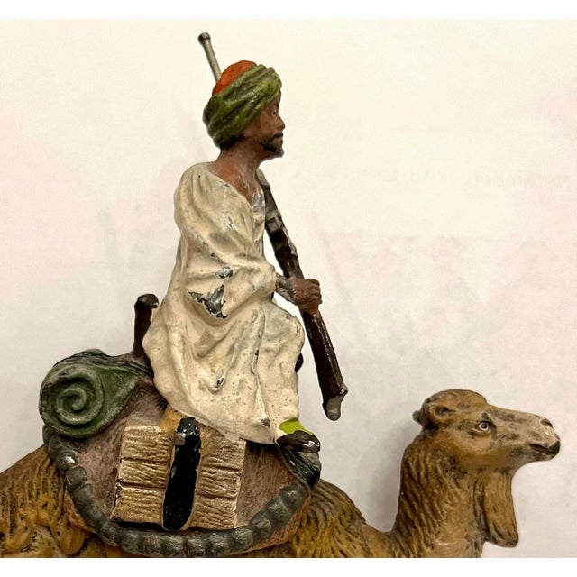 Figurative Orientalist Nuremberg Late 19th Century, Arab Lead Sculpture For Sale - Image 3 of 11
