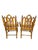 Gothic 20th Century English Faux Bamboo Gothic Armchairs – Pair For Sale - Image 3 of 3