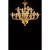 Elegant chandelier in amber color made in Murano glass and plating gold24k metal frame. For classical and modern...