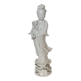 Blanc De Chine Guanyin Figurine For Sale