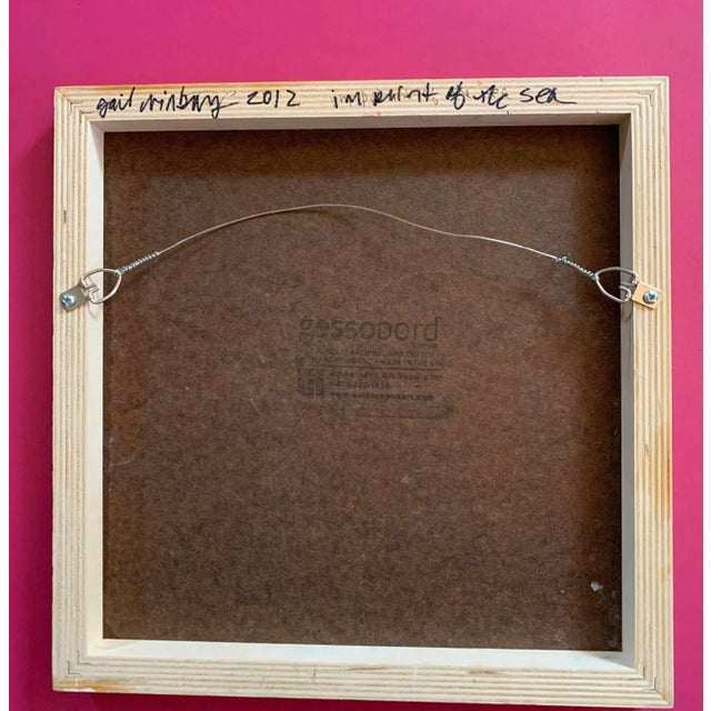 Wood 2012 "Imprint of the Sea" Abstract Seascape Oil Painting by Gail Winbury For Sale - Image 7 of 9