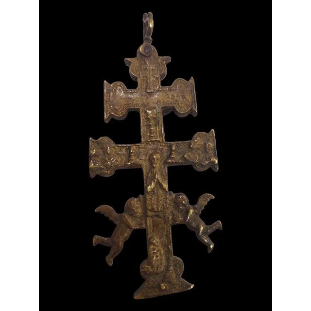 Metal 17th Century Cross of Caravaca For Sale - Image 7 of 8
