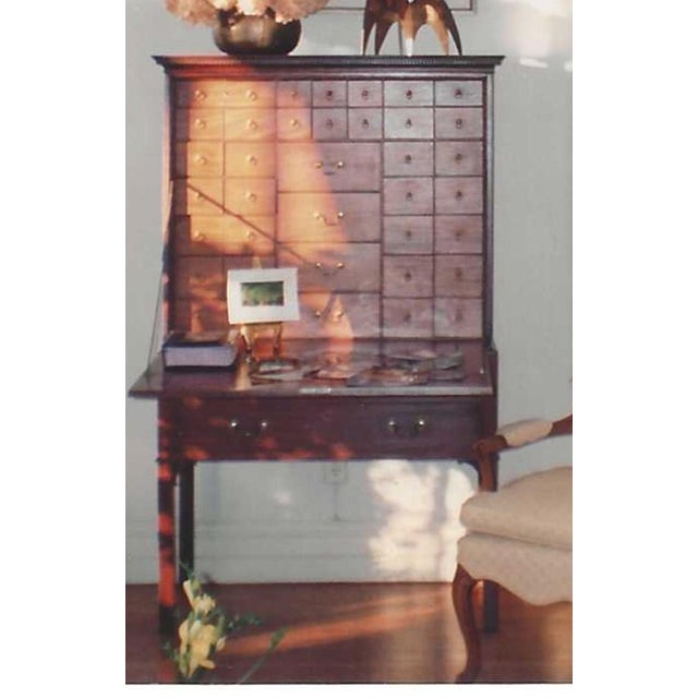 Late 18th Century 18th Century Mahogany Fall-Front Desk Cabinet on Separate Stand - With Dovetailed Drawers For Sale - Image 5 of 10