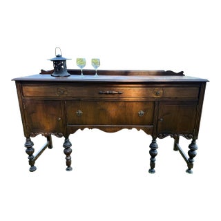 1920s Art Deco Jacobean Sideboard For Sale