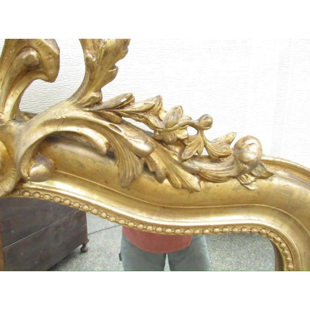 Mid 19th Century Antique Louis Philippe Giltwood Mirror For Sale - Image 5 of 18