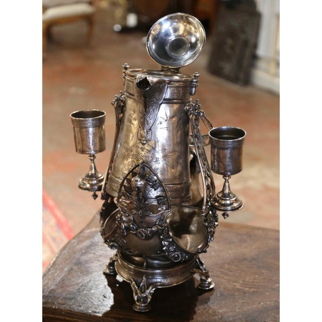 Silver Early 20th Century American Reed & Barton Silverplate Samovar Set For Sale - Image 8 of 10